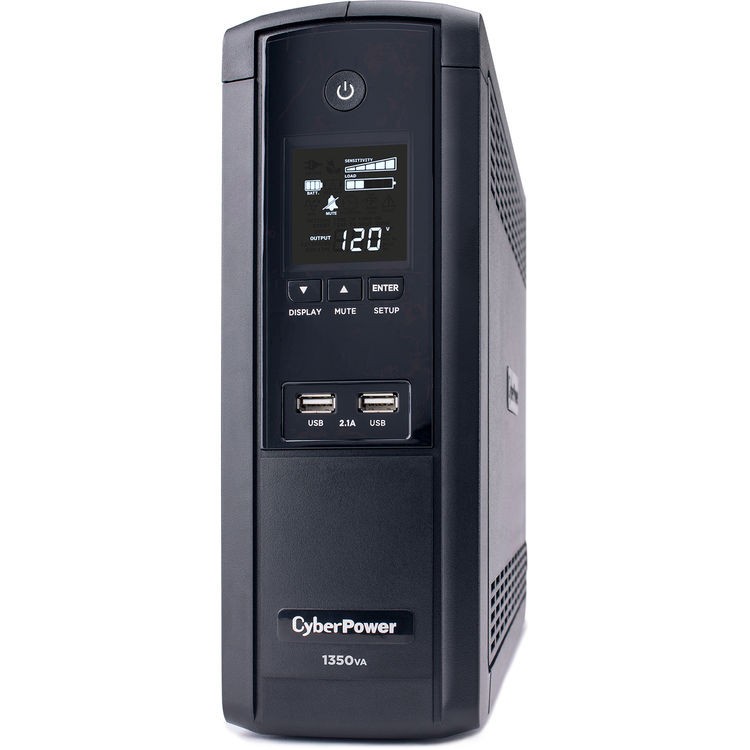 CyberPower CP 1350 AVRLCD 1350VA UPS Backup Simulated Sinewave NO-BATTERIES APC