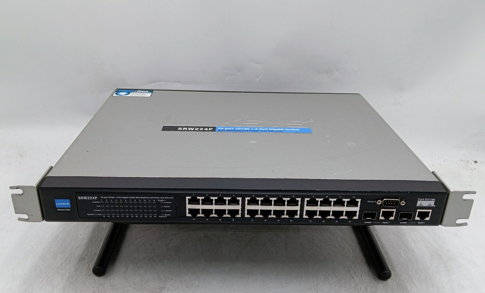 Cisco Linksys SRW224P 24-Port 10/100 Managed 2-Port Gigabit PoE Switch