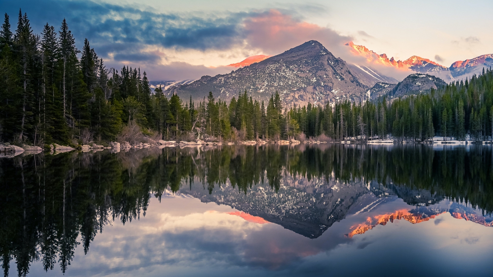 Landscape lake reflection Custom Gaming Mat Desk