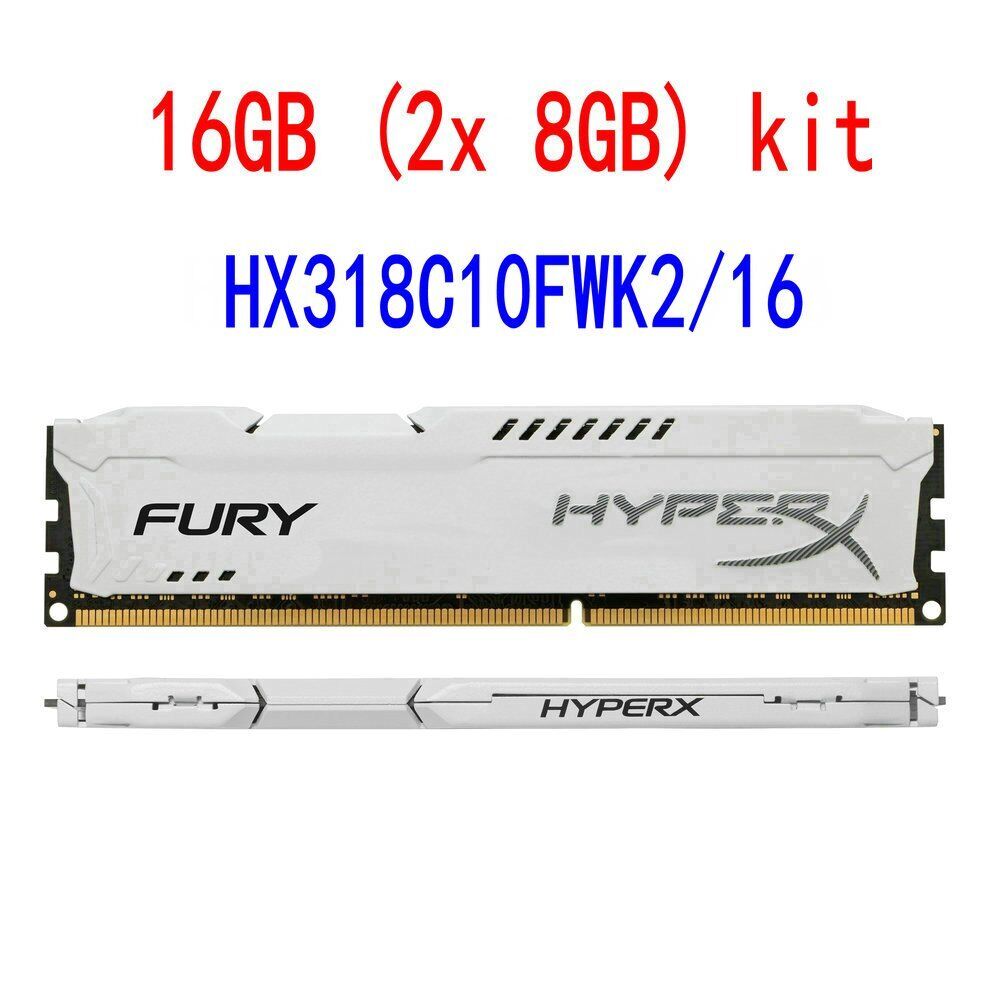 Kingston HyperX FURY 16GB kit (2x 8GB) HX318C10FWK2/16 DDR3 1866Mhz Memory SDRAM