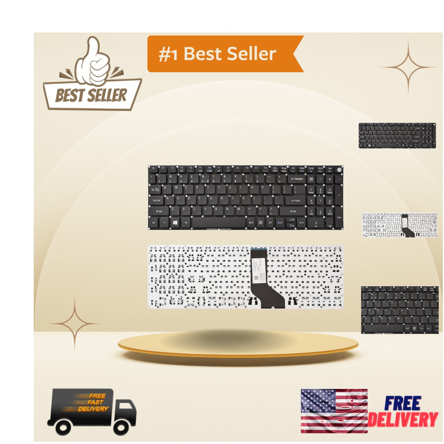Effortless Installation Backlit Keyboard Replacement for Acer Aspire Laptops