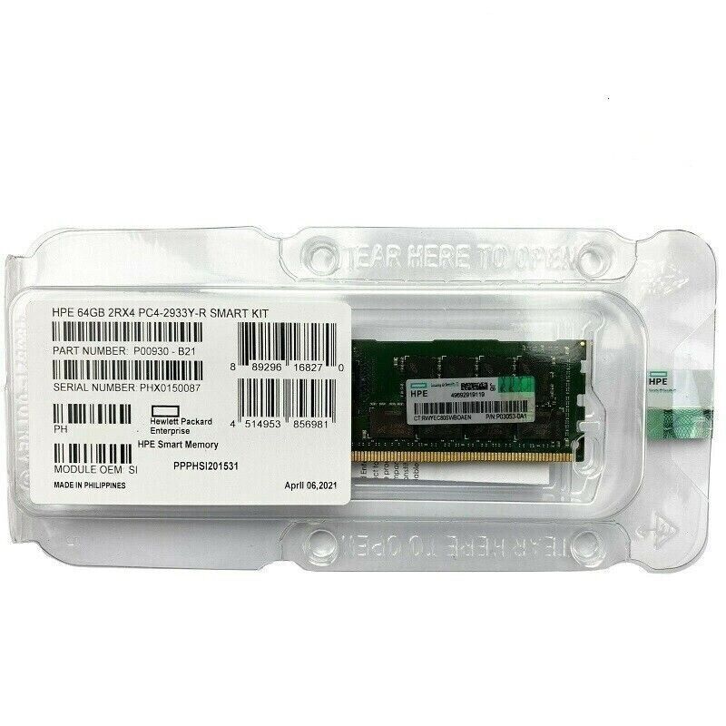 32GB 2Rx4 PC4-2933Y-R Genuine Memory P03052-091 DDR4 P00924-B21 P06189-001 HPE