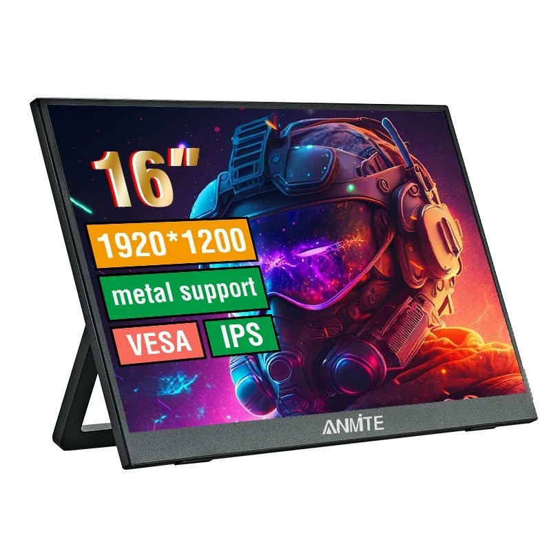 16-Inch Portable Touch Monitor HDR10 IPS for XBox PS4 5 Switch Cell Phone PC