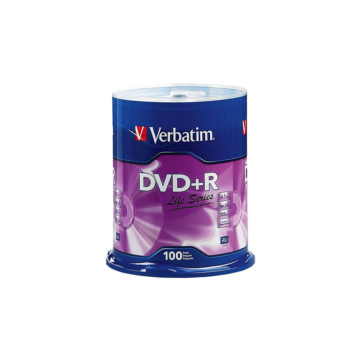 Verbatim Life Series (97175) 16x DVD+R Gray 100/Pack 49087