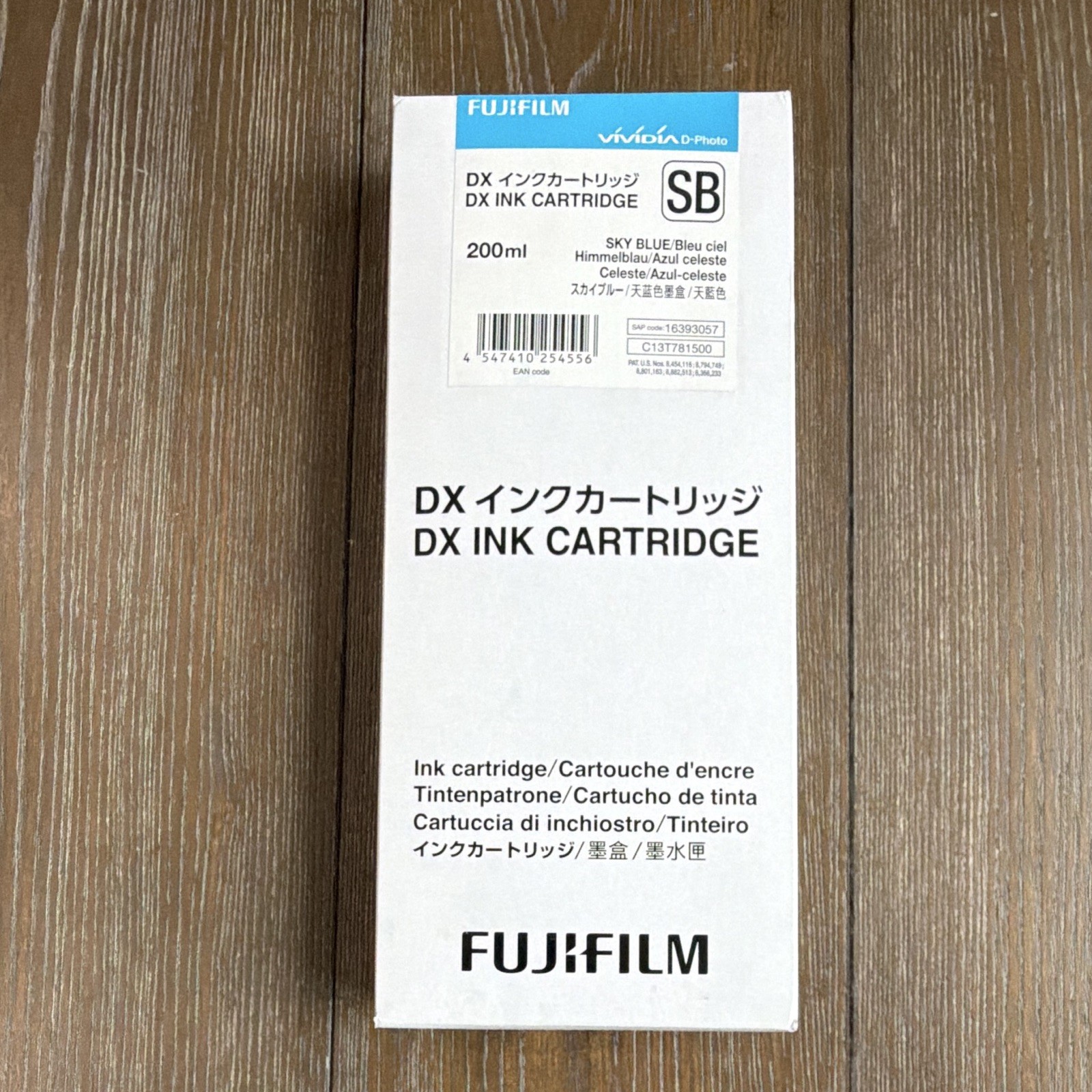 9-28 Fujifilm Genuine VIVIDIA D-Photo DX Ink Cartridge Sky Blue 200ml C13T781500