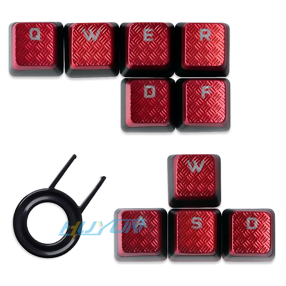 10Pcs Cherry MX Red Texture KeyCaps for Corsair Logitech &Razer Keyboards US Stk