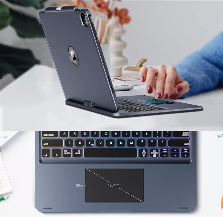 edaiser iPad Pro 12.9 Keyboard 2022 New Swivel Keyboard with pencil holder