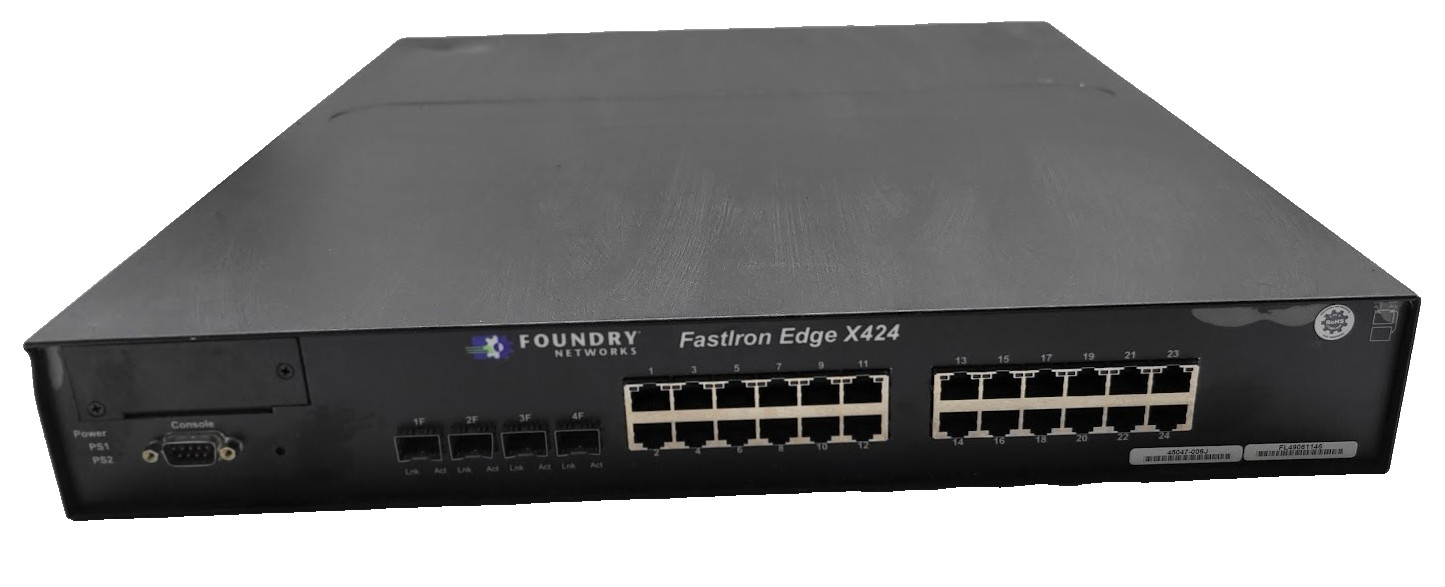 Foundry Networks FastIron Edge X424 24-Port Managed Switch FESX424