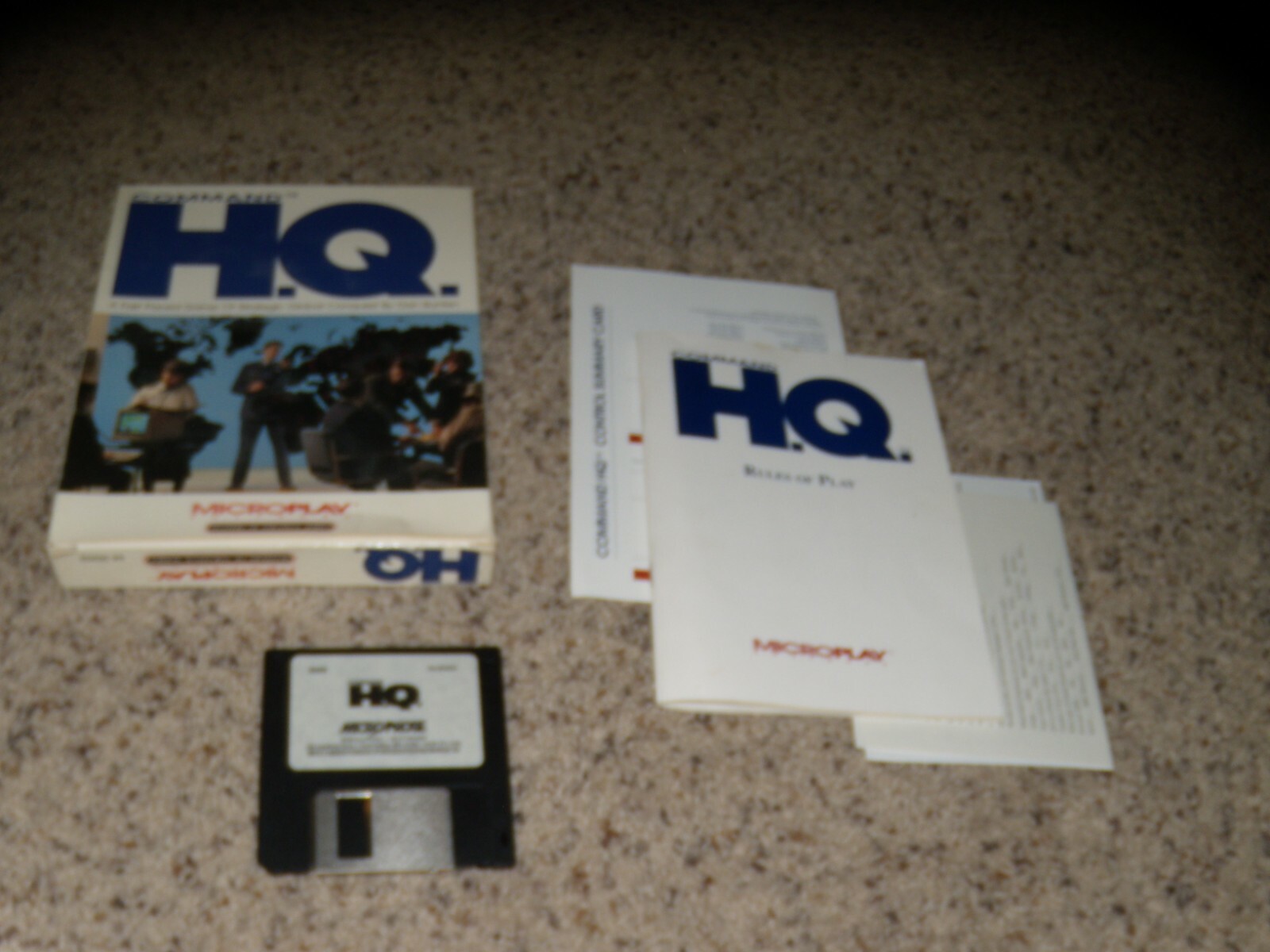 Command H.Q. IBM PC Game on 3.5" disk with box and manual