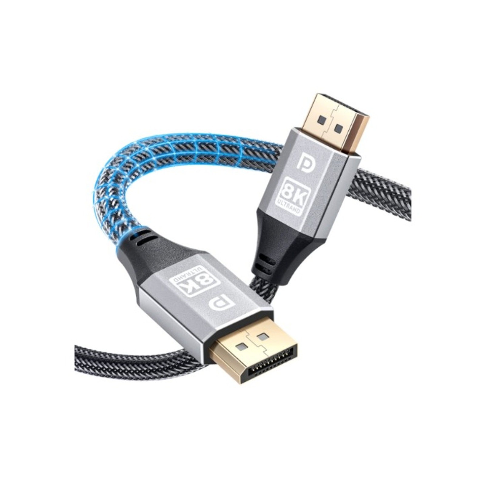 8K Displayport 1.4 Cable 6.6ft, High Refresh Ultra HD DP to DP 32.4Gbps Lead