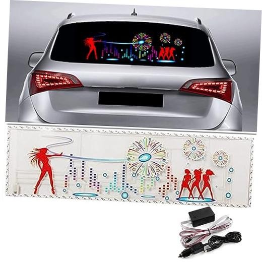 Sound Music Activate Sensor Car Auto Sticker LED Light 90x25 cm Firework