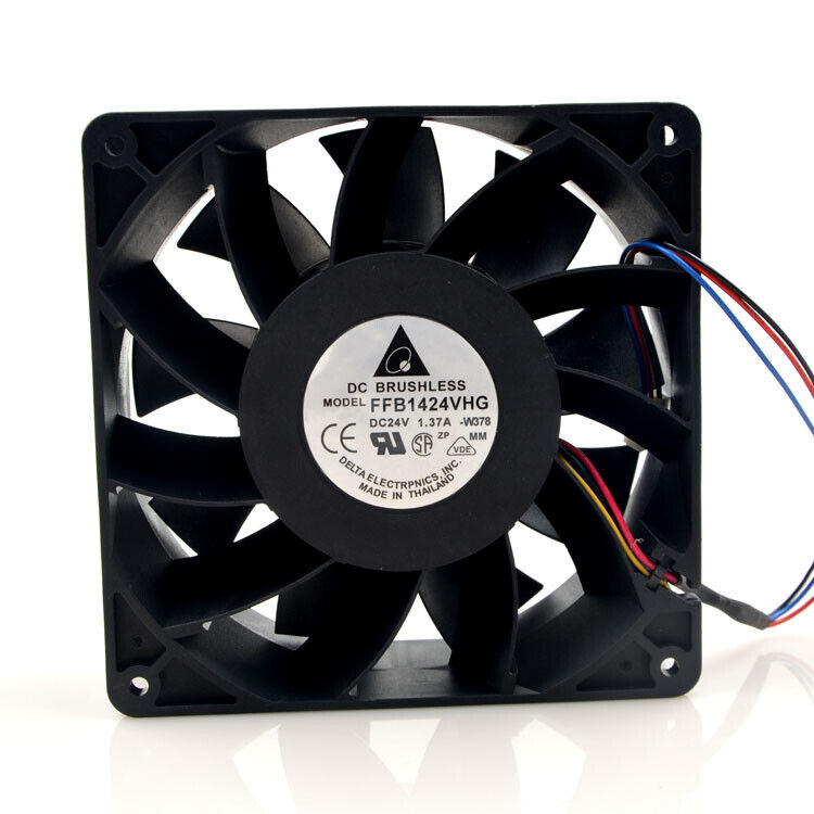 1pc Delta FFB1424VHG 24V 1.37A 14050 14CM 4-wire Cooling Fan