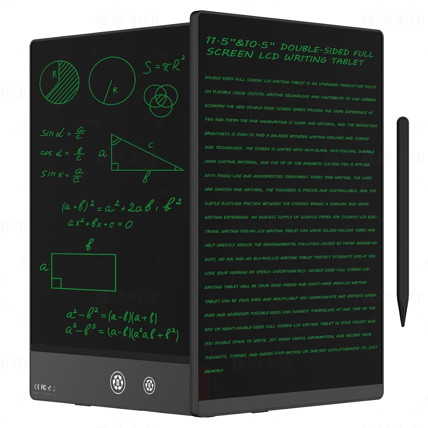 Double-Sided 11.5in LCD Writing Tablet for Adults Electronic Full Screen