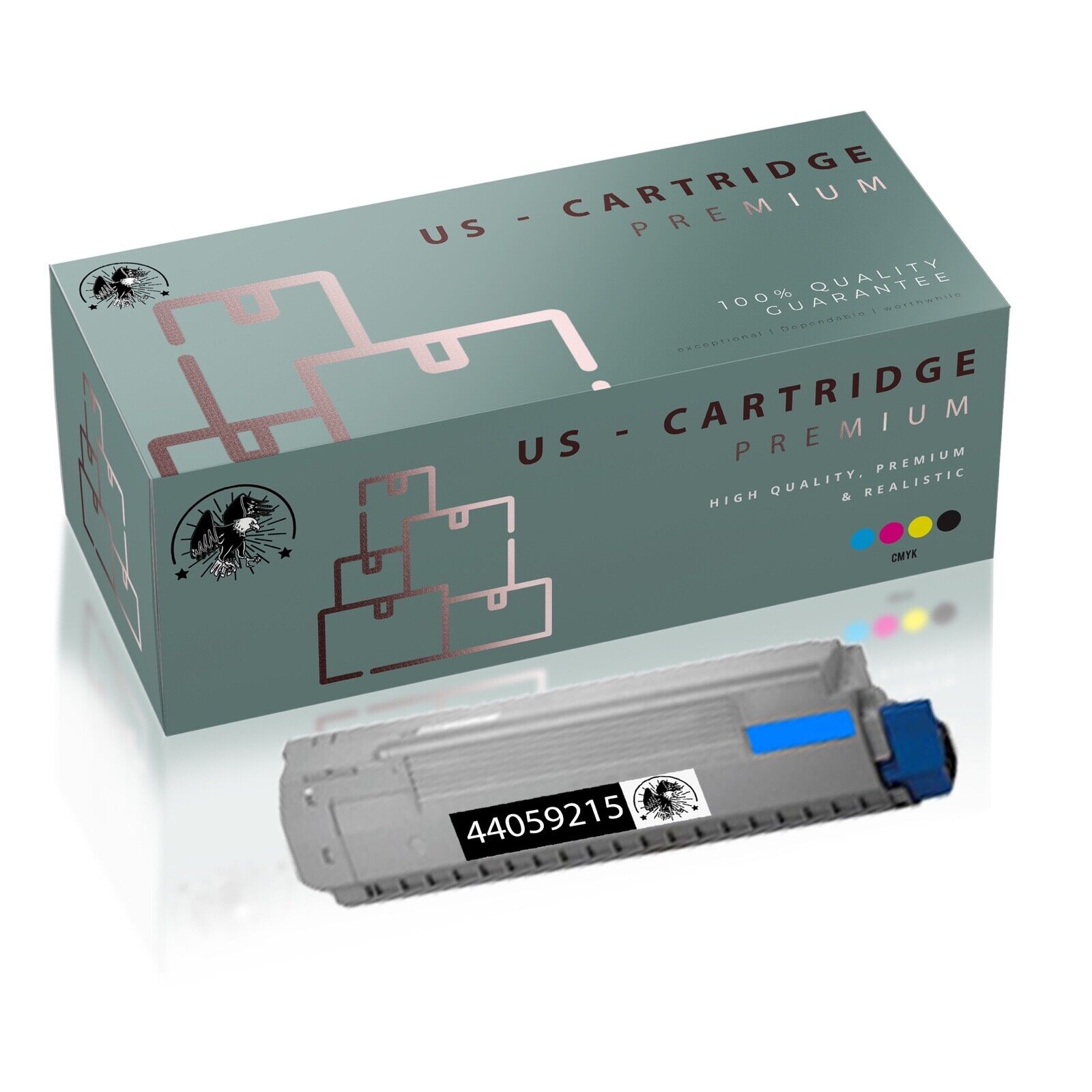 1PK 44059215 Cyan Toner Cartridge Compatible Okidata MC860