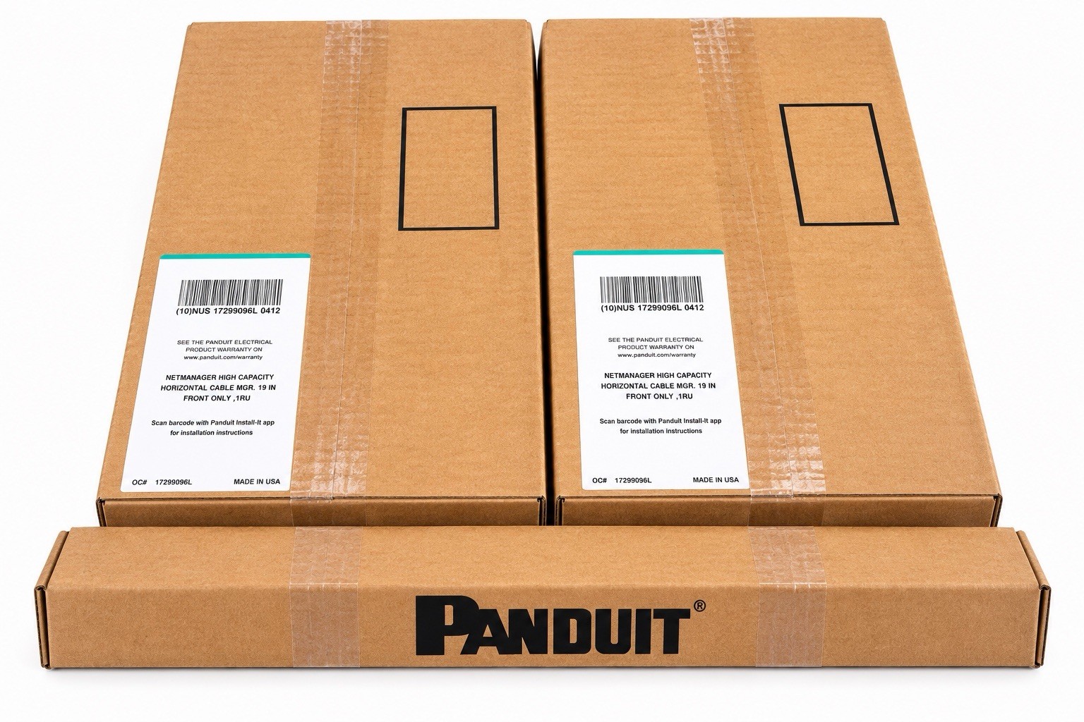 PANDUIT NETMANAGER HIGH CAPACITYHORIZONTAL CABLE MGR. 19 IN FRONT ONLY, 1RU