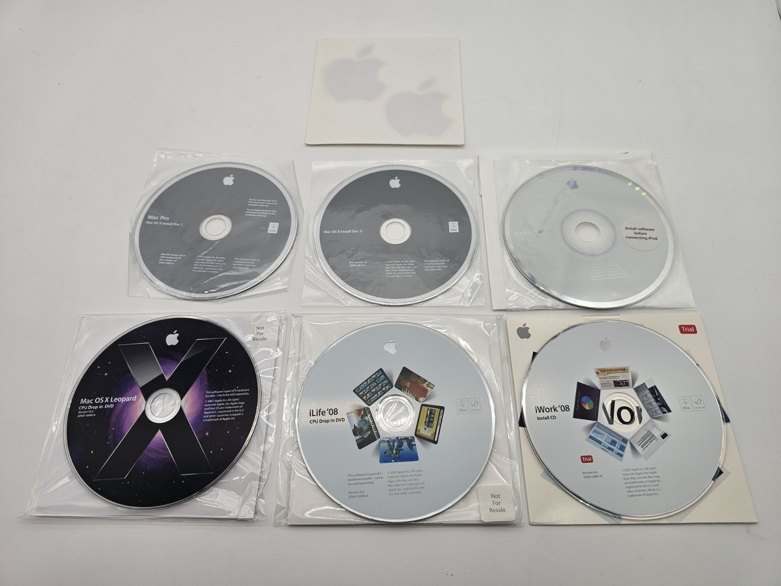 Apple Software Lot - Mac OS X Leopard CPU Drop-In, Mac Pro Install, iLife, itune