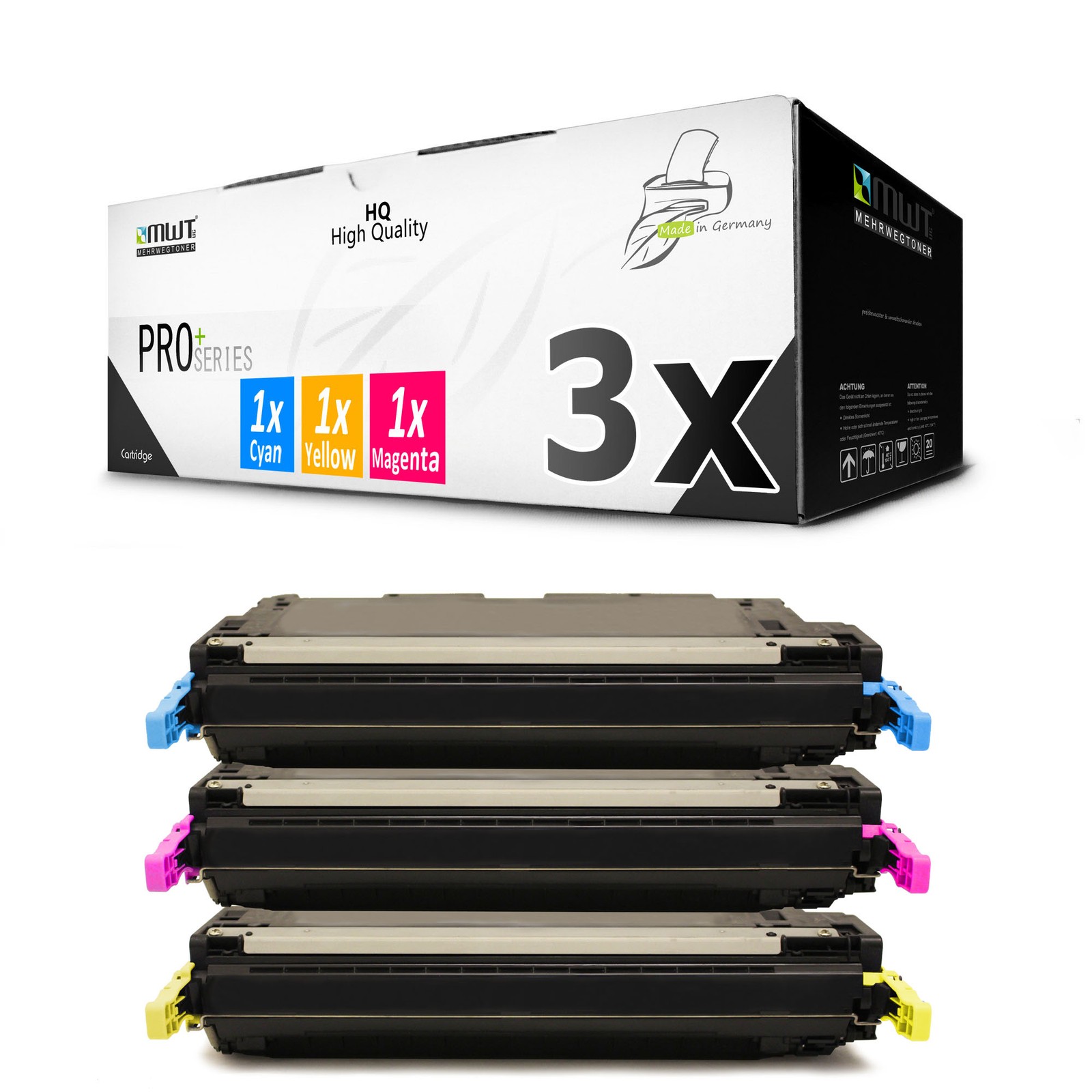 3x MWT PRO Toner Cartridge Compatible With HP Color LaserJet 5550/5500
