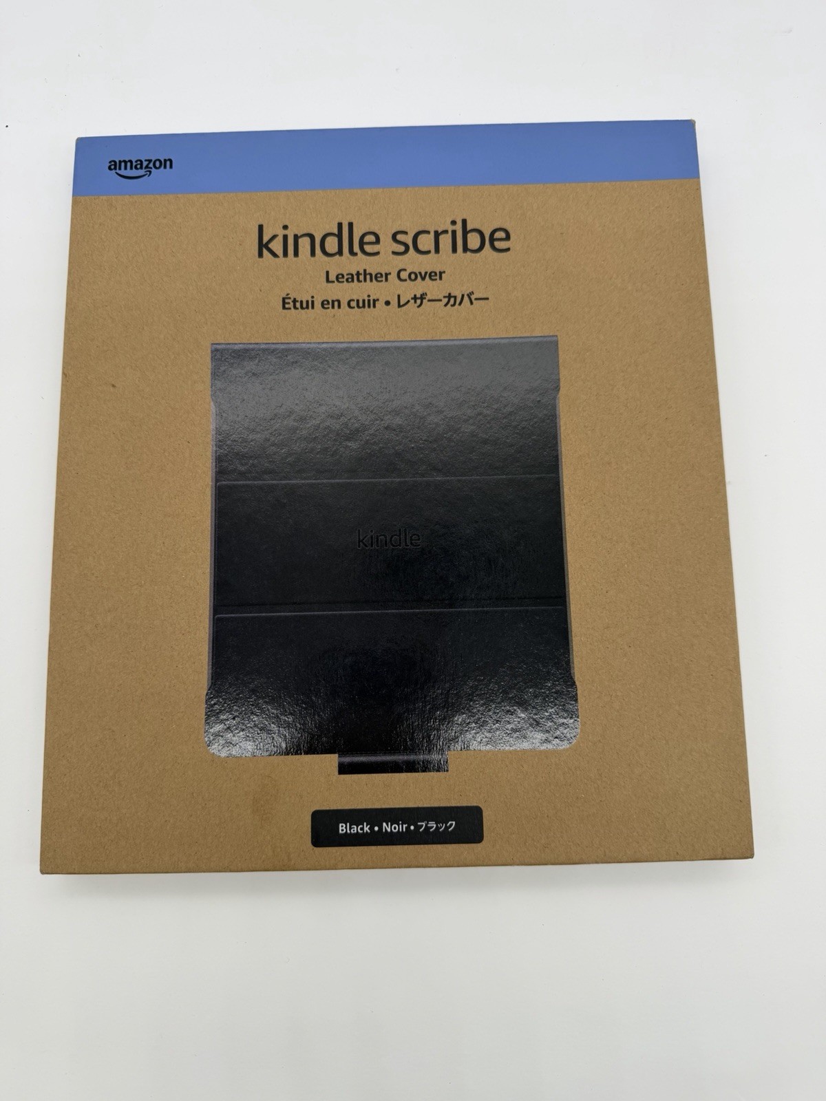 Amazon Plant-Based Leather Folio Cover For Kindle Scribe Black (NEW/OPEN BOX)
