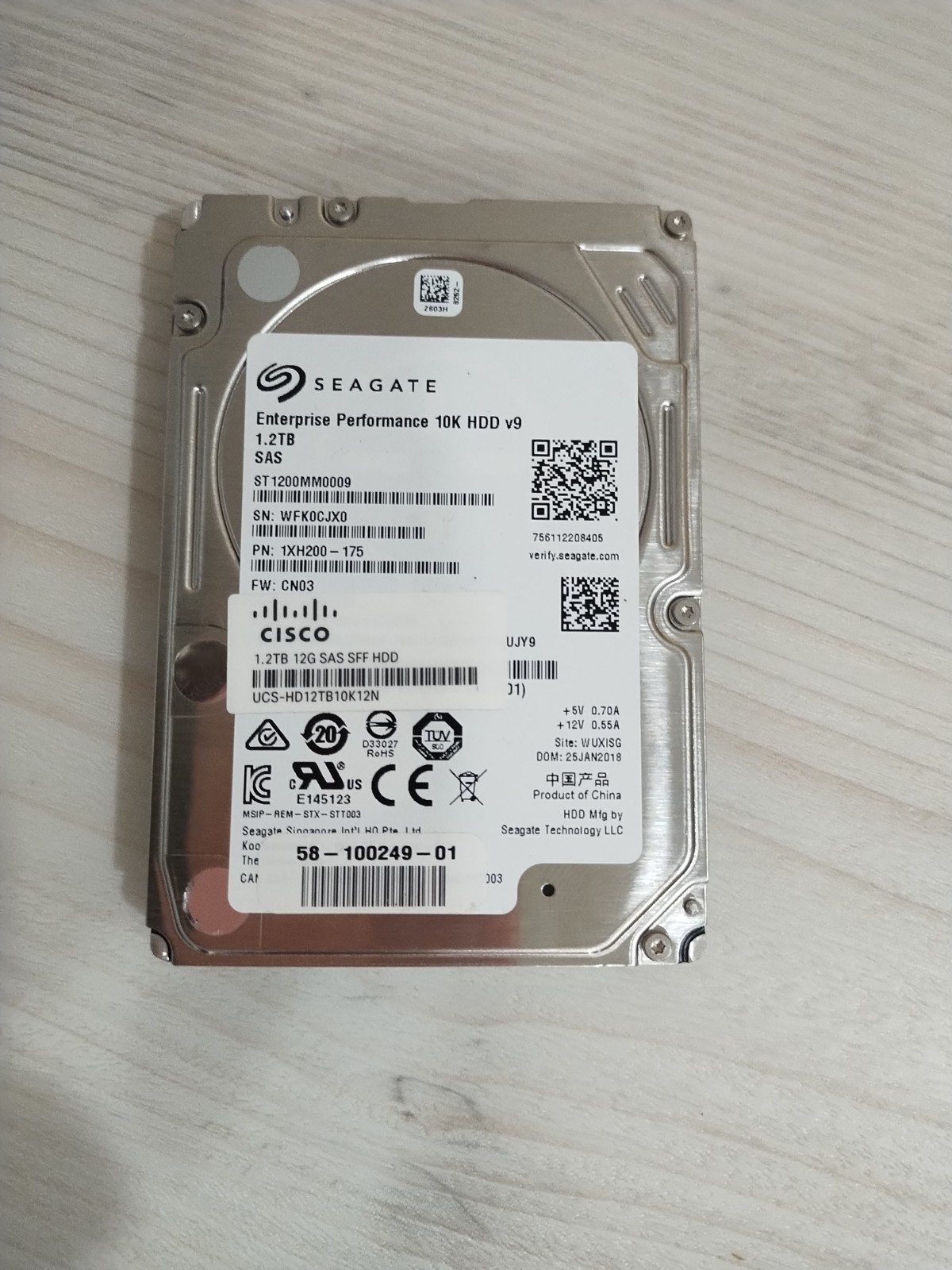 Seagate Enterprise Performance 10K HDD v9 ST1200MM0009 1.2TB SAS 2.5" 10000RPM