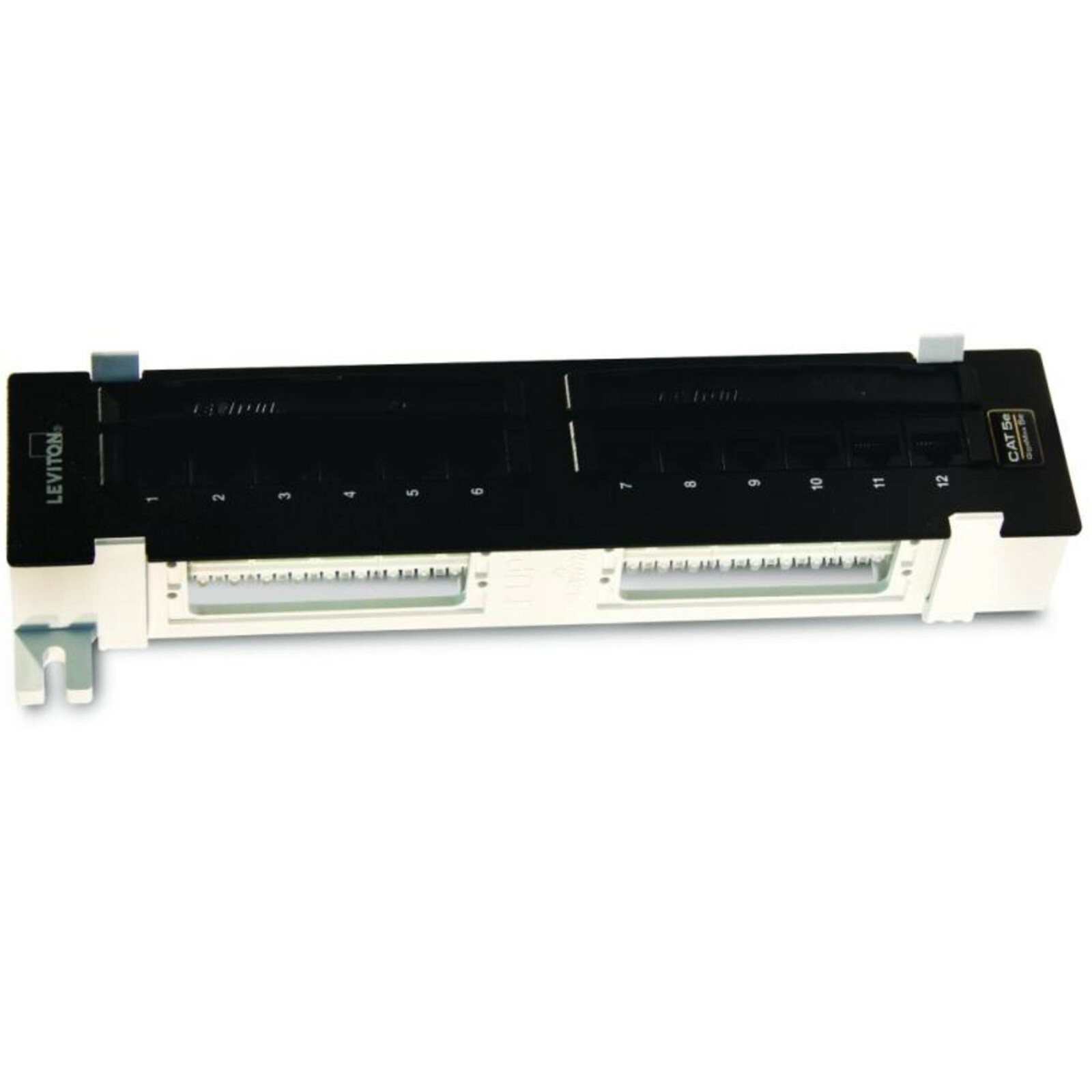 Leviton 5G596-U89 GigaMax 5E Universal 12-Port Patch Block, Cat 5E