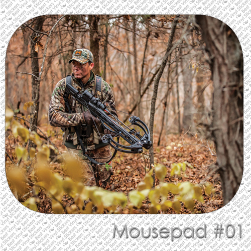 HUNTING WEAPONS DOG BOW CUSTOM MOUSE PAD PHOTO MOUSEPAD  (HM-01)