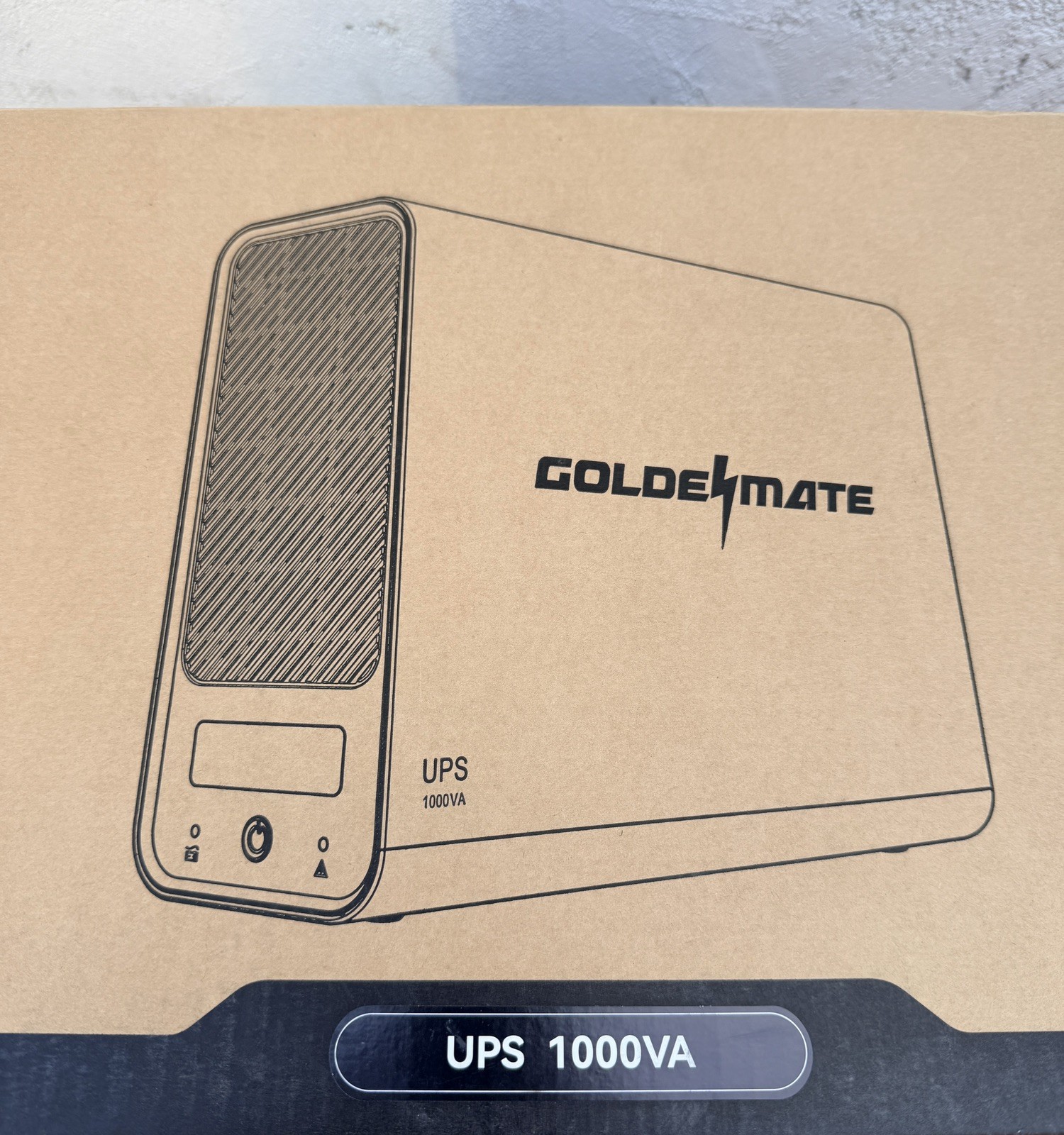 Goldemate UPS 1000VA Pro/600W Desktop/Freestanding UPS Gray 1000VA 600W