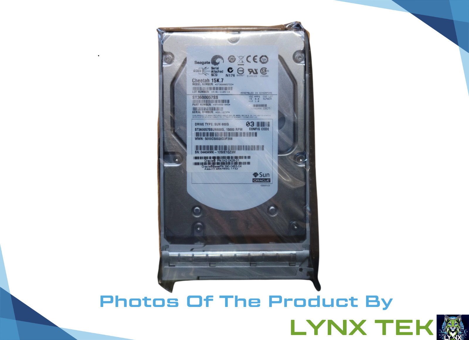 SUN Oracle 600GB 15K SAS 6Gb ST3600057SS ST360057SSUN600G 9FN066-045 542-0428-01