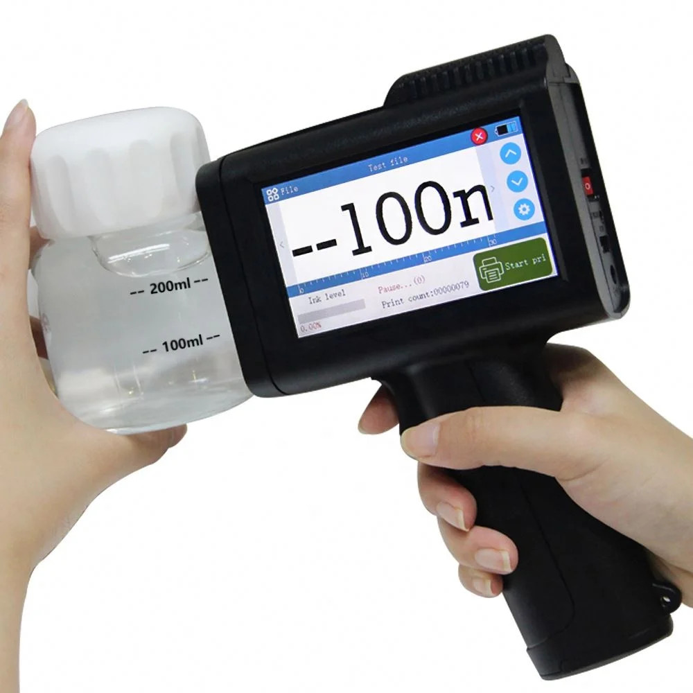 12.7mm handheld inkjet printer prints expiration date, batch number, brand logo