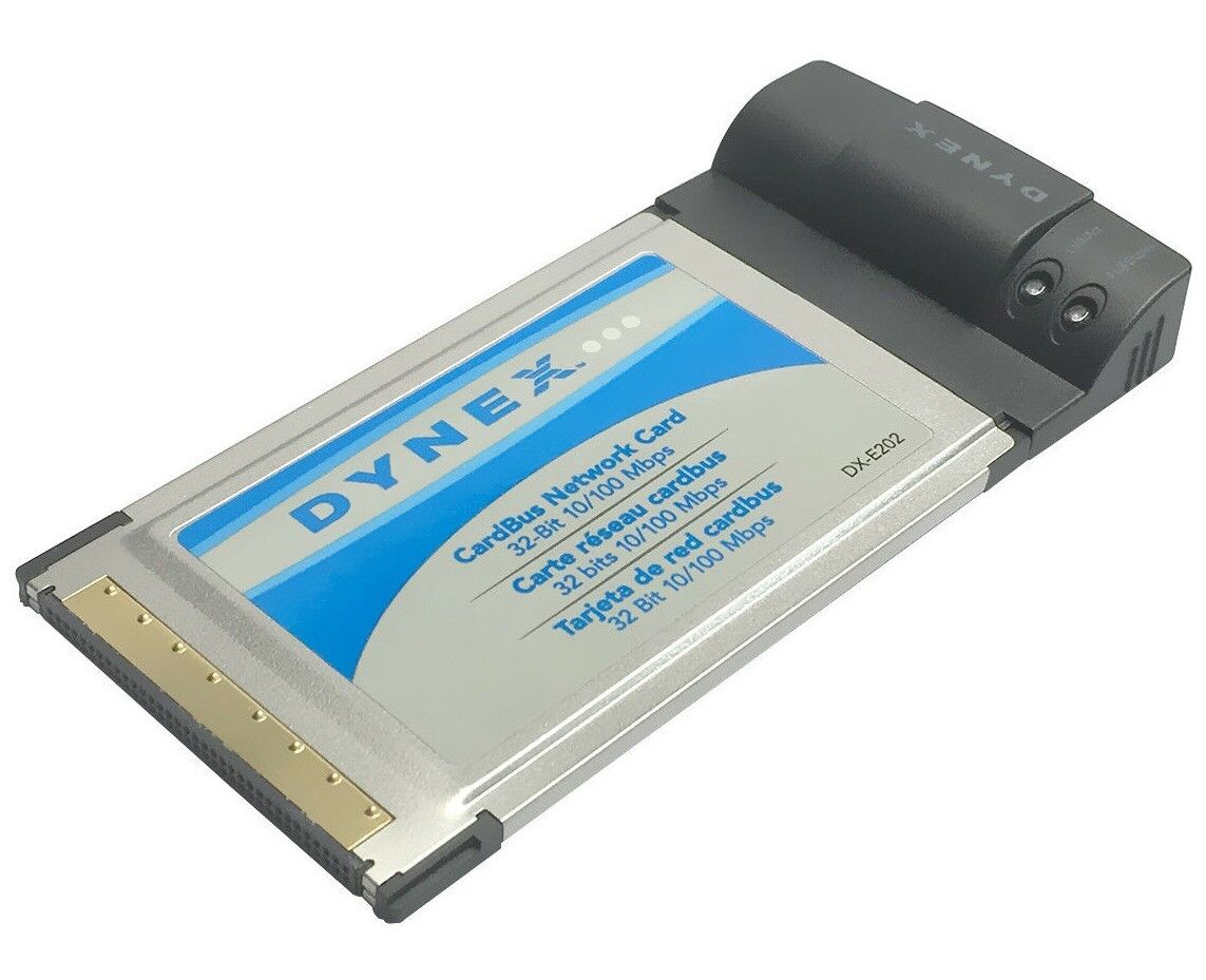 Dynex DX-E202 10/100 MBPS Ethernet Card BUS Network Card PCMCIA for Laptop