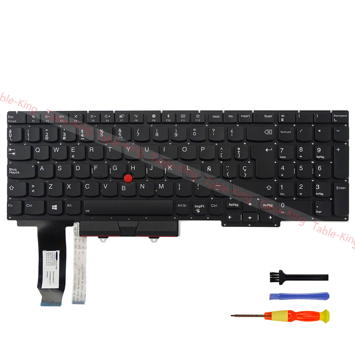 Backlit Replacement Keyboard for Lenovo Thinkpad E15 Gen1/R15 Gen1 Spain Layout