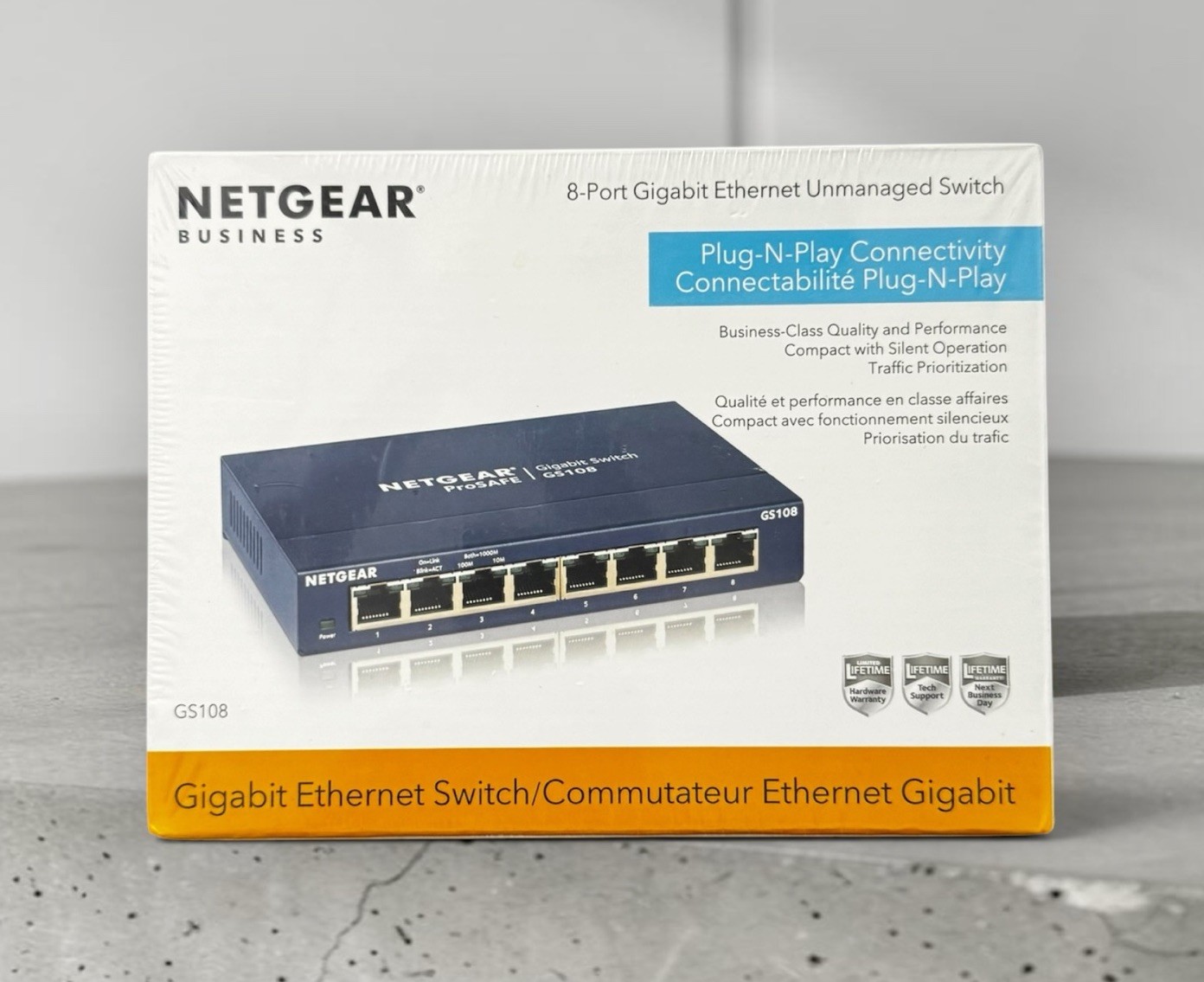 NETGEAR Business GS108 8-Port Gigabit Ethernet Unmanaged Switch New Sealed Box