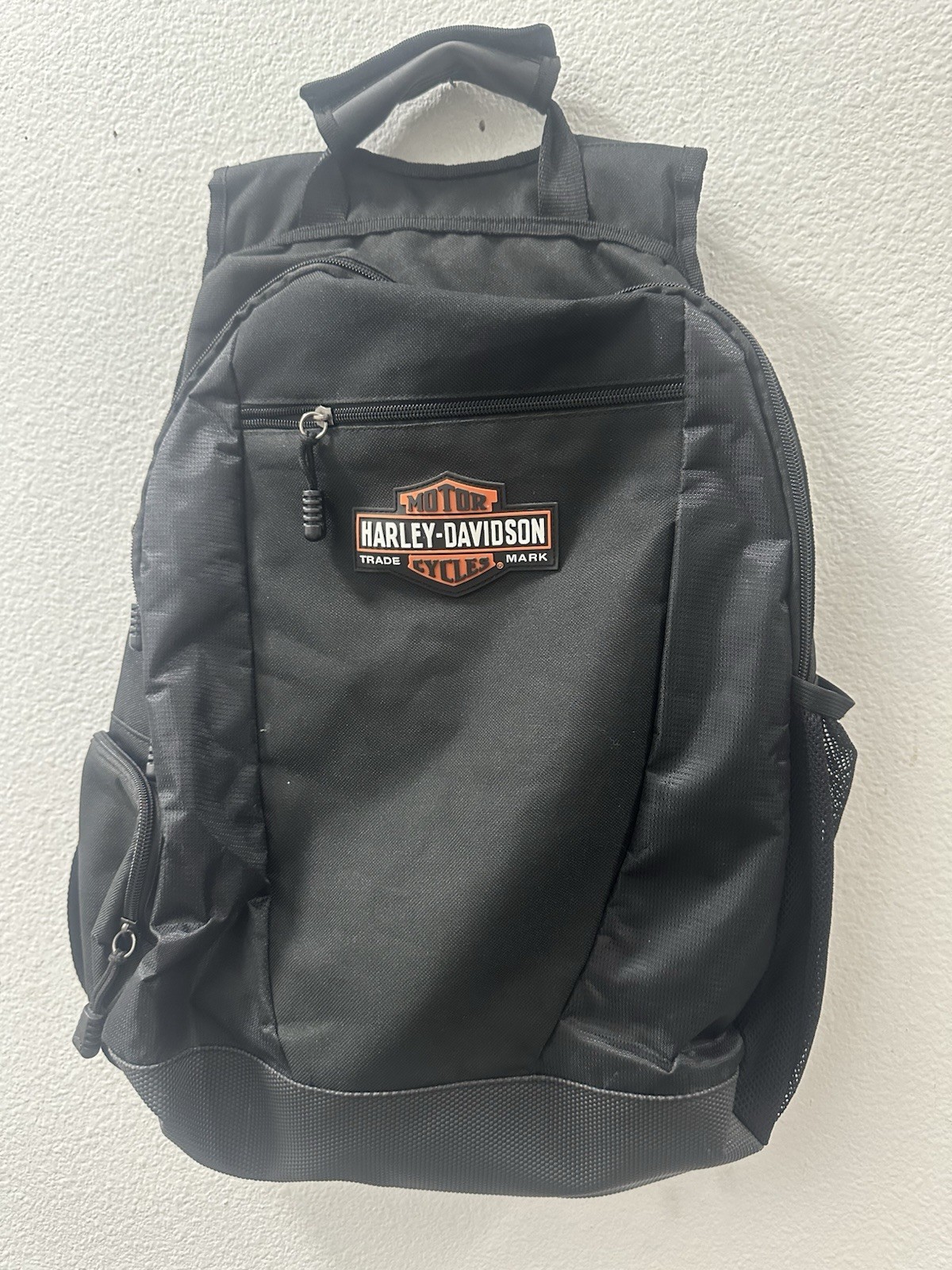 Harley Davidson Genuine Motorcycle Black Adjustable Backpack Laptop Compartment