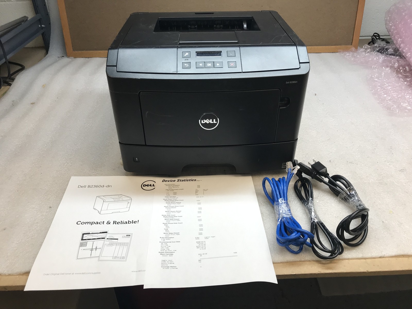 Dell B2360d-dn Workgroup Network Laser Printer 10K pg ct - Toner Low