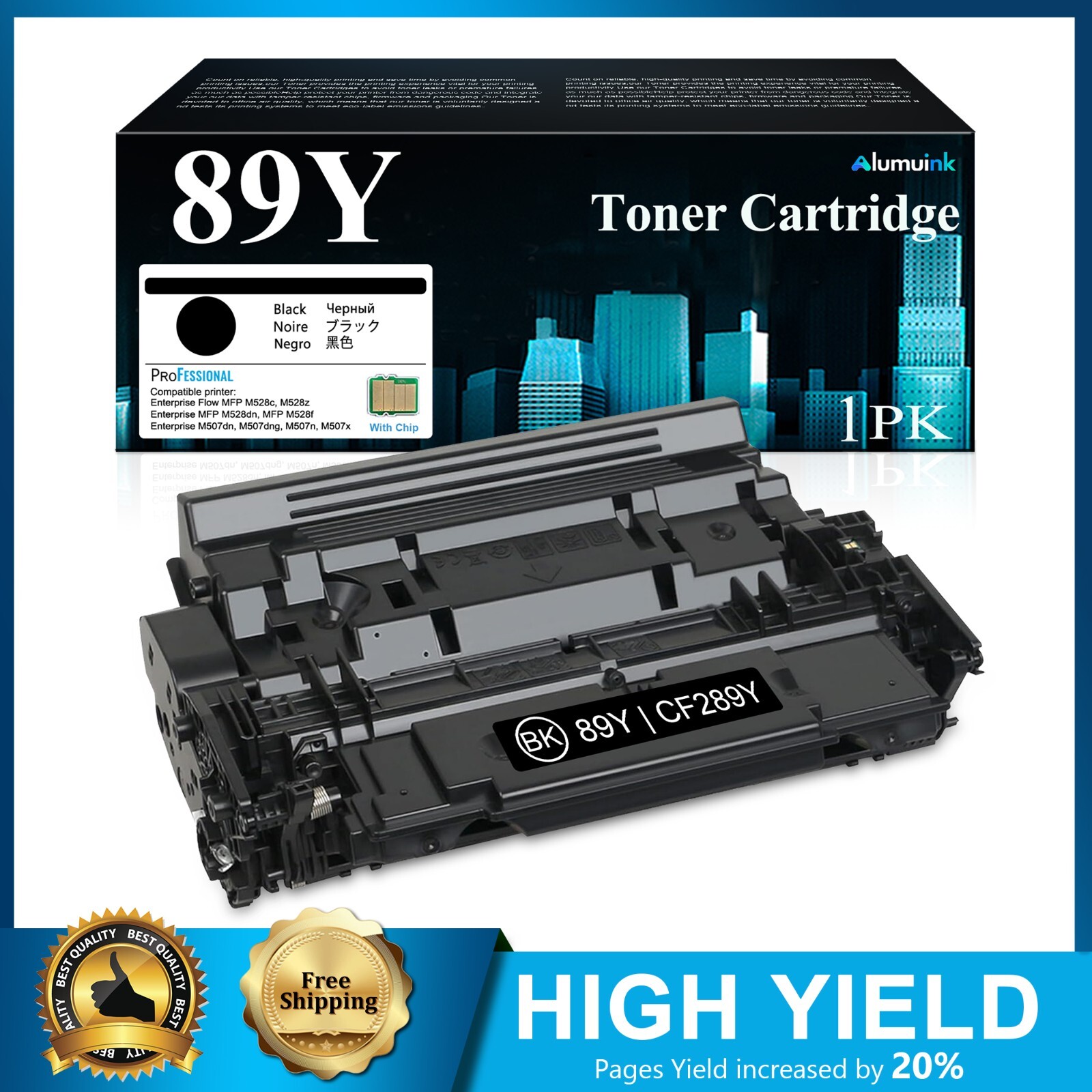 CF289YC 89Y Black Toner Cartridge for HP MFP M507dng M507dn M507n M507x