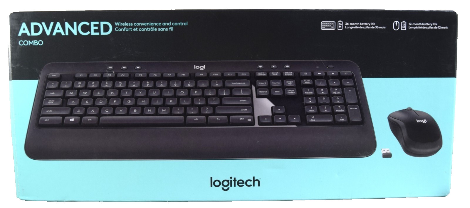 NEW Logitech Advanced COMBO Keyboard and Mouse Desktop Black (920-008701)