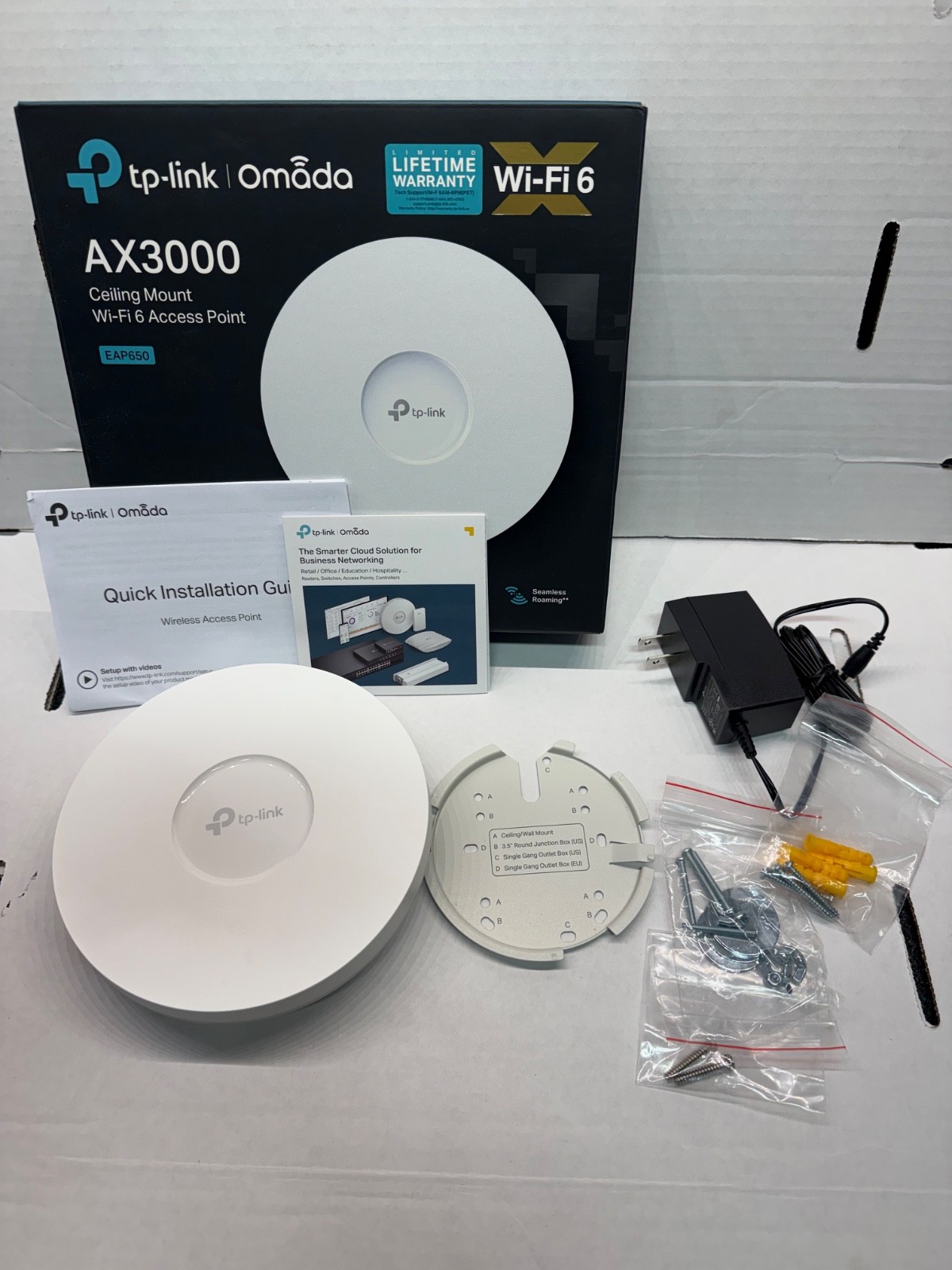 TP-Link EAP650 Ultra-Slim Wireless Access Point | Omada True WiFi 6 AX3000