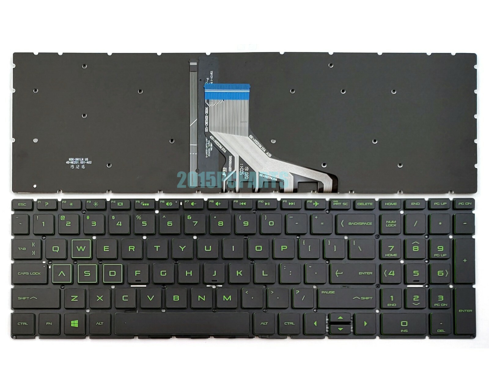 New HP Pavilion Gaming 17-CD 17-CD0010NR 17-CD0022TX Keyboard Green Backlit US