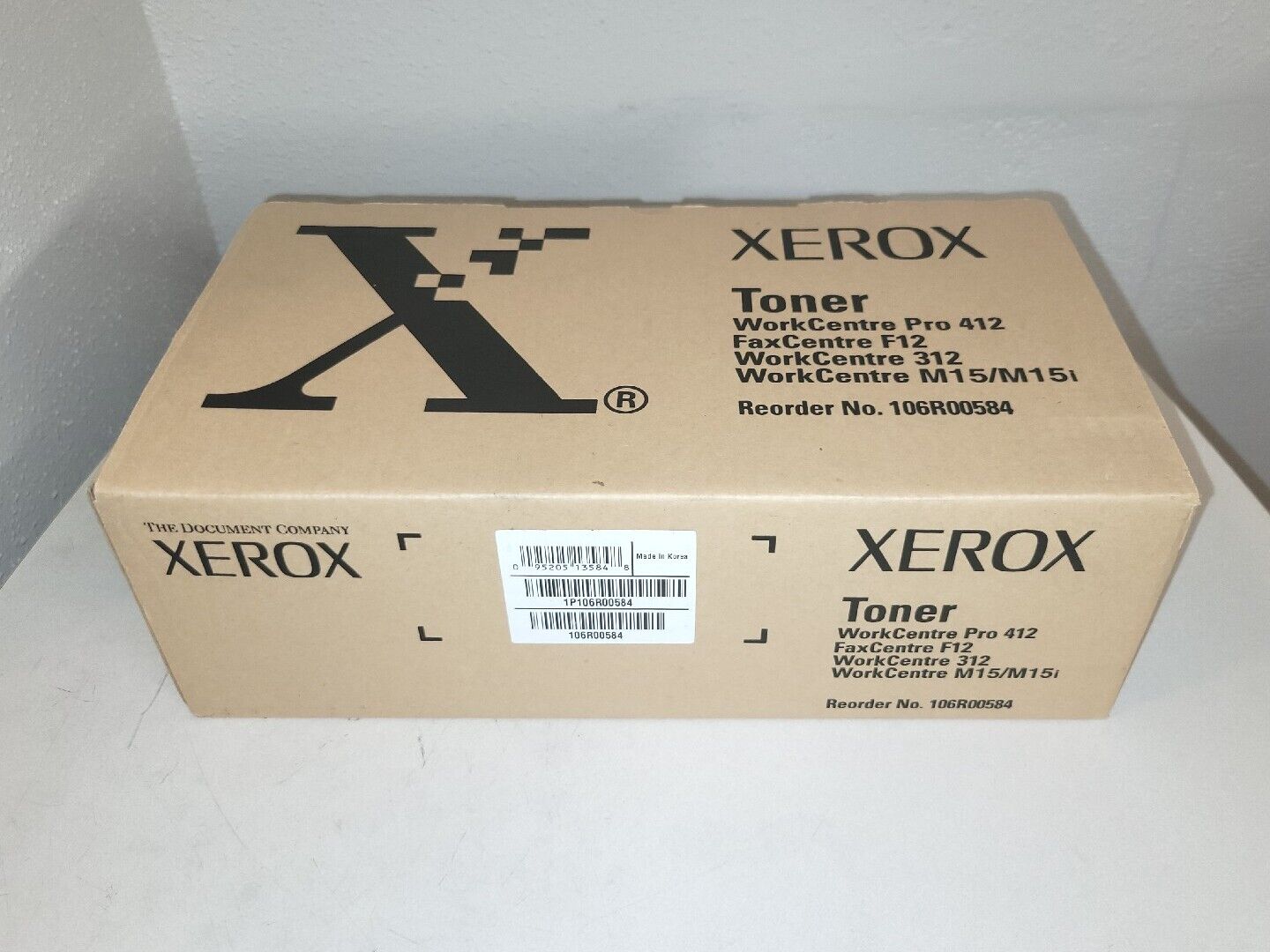 Genuine Xerox 106R00584 Black Toner Cartridge open box