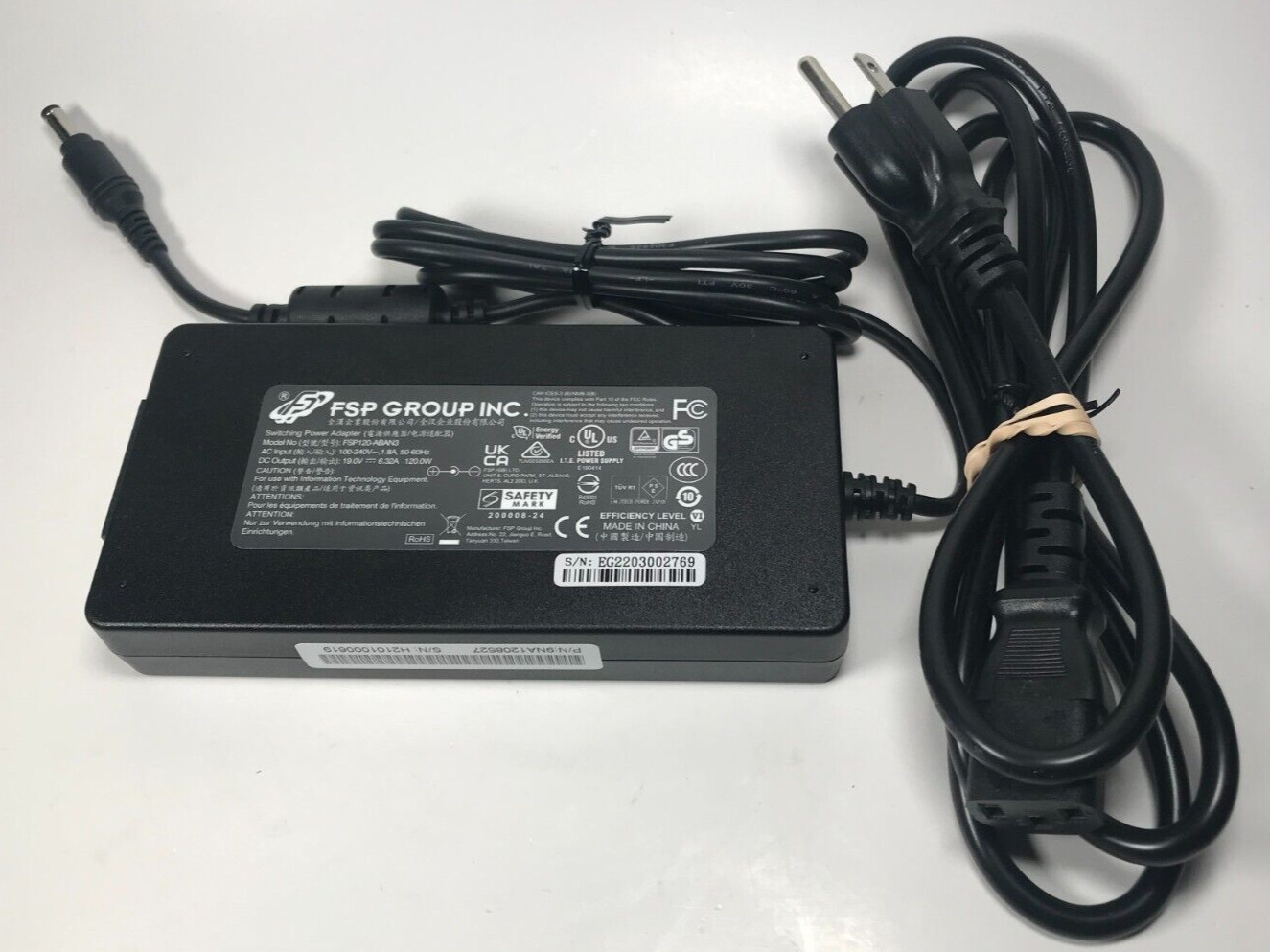 FSP Group FSP120-ABAN3 19V 6.32A Switching Power Supply Adapter with Cord