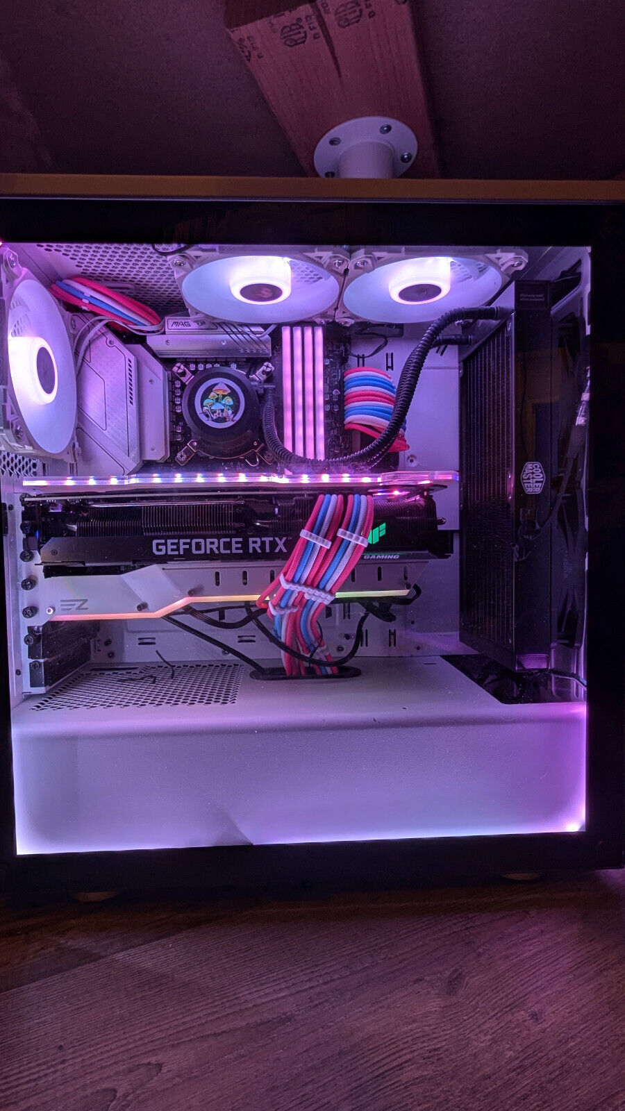 Hand built gaming PC, Used, white chasis, RTX 3070ti, lots of RAM and storage.