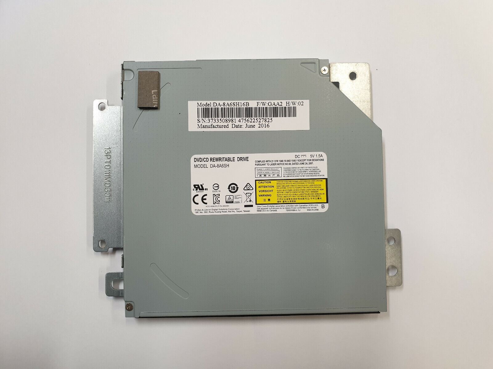 Genuine Phillips DA-8A6SH CD DVD±RW Optical Drive + Brackets ASUS ET2321 v230IC