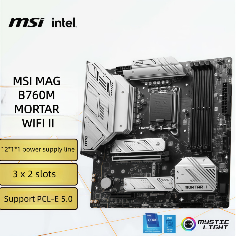 NEW MSI MAG B760M MORTAR WIFI II overclocking motherboard Fast Free delivery