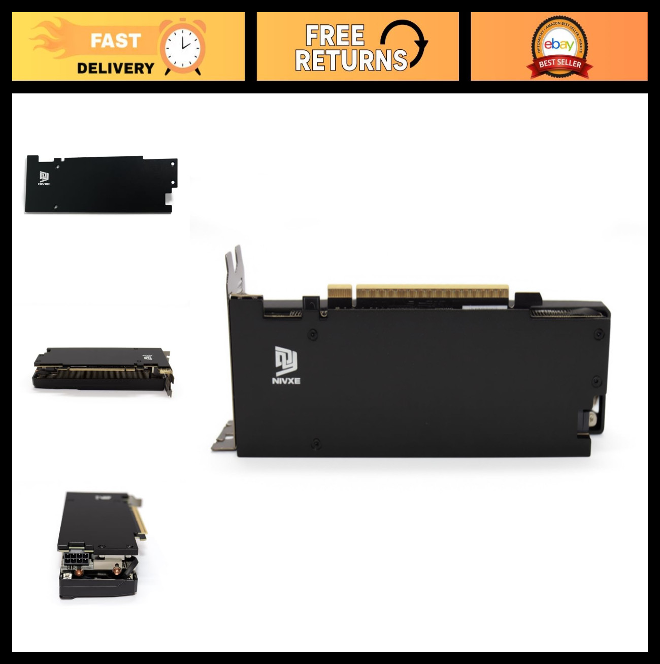 Low Profile 8G Graphics Card Backplate Cover for RTX 5060/5050 OC - Heat Dissipa