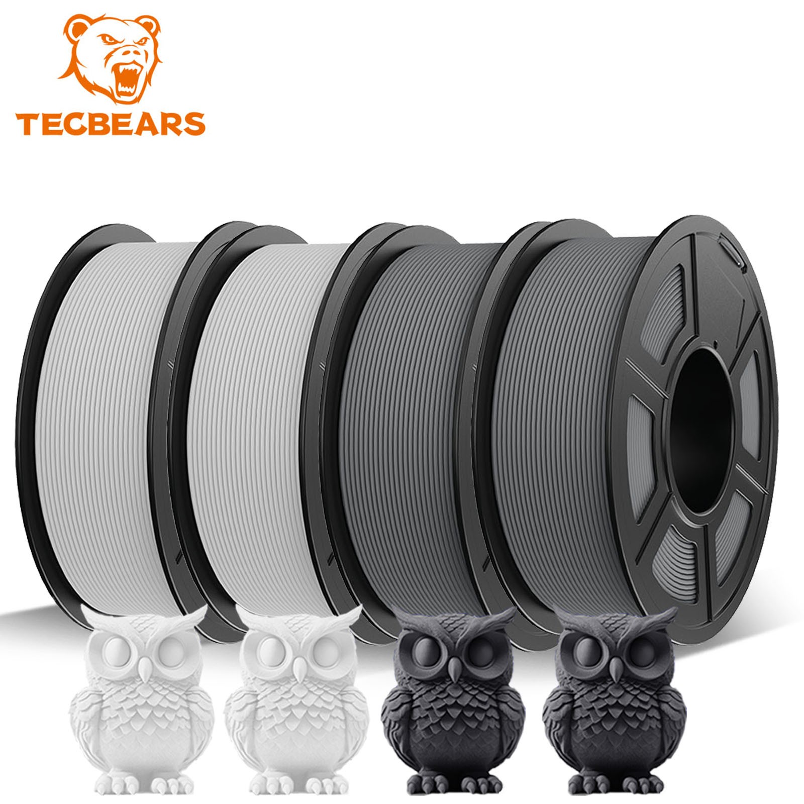 TECBEARS 4KG High Speed PETG Filament 1.75mm Rapid 50-600mm/s 3D Filament
