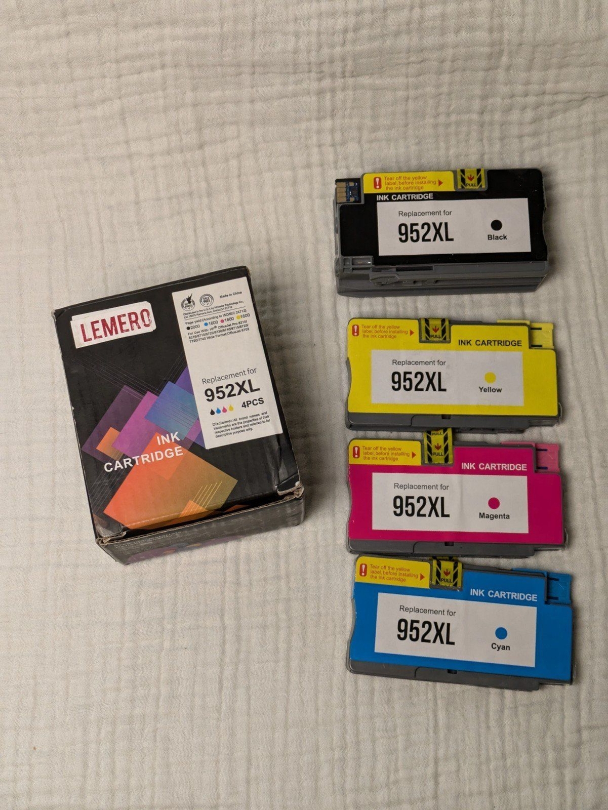 952XL Ink Cartridge Combo Pack compatible with name brand 952XL Ink