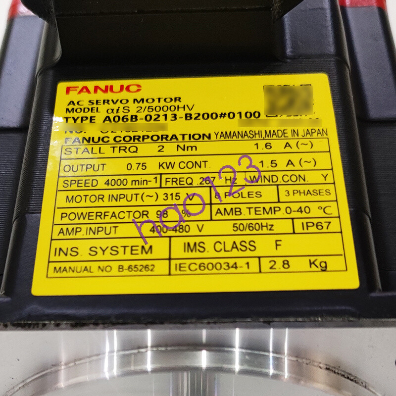 A06B-0213-B200#0100 Fanuc Servo Motor NEW Fast Shipping By DHL/FedEx