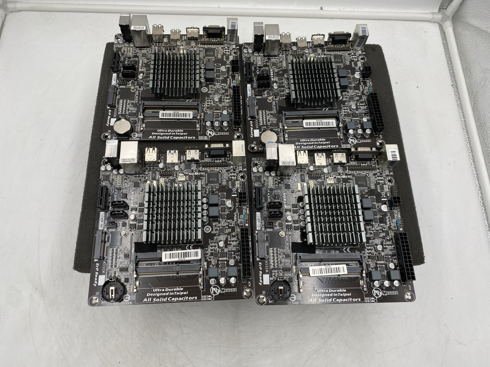 LOT OF 4 Gigabyte GA-J1800N-D2H Intel Celeron 2.41GHz J1800 MINI-ITX Motherboard