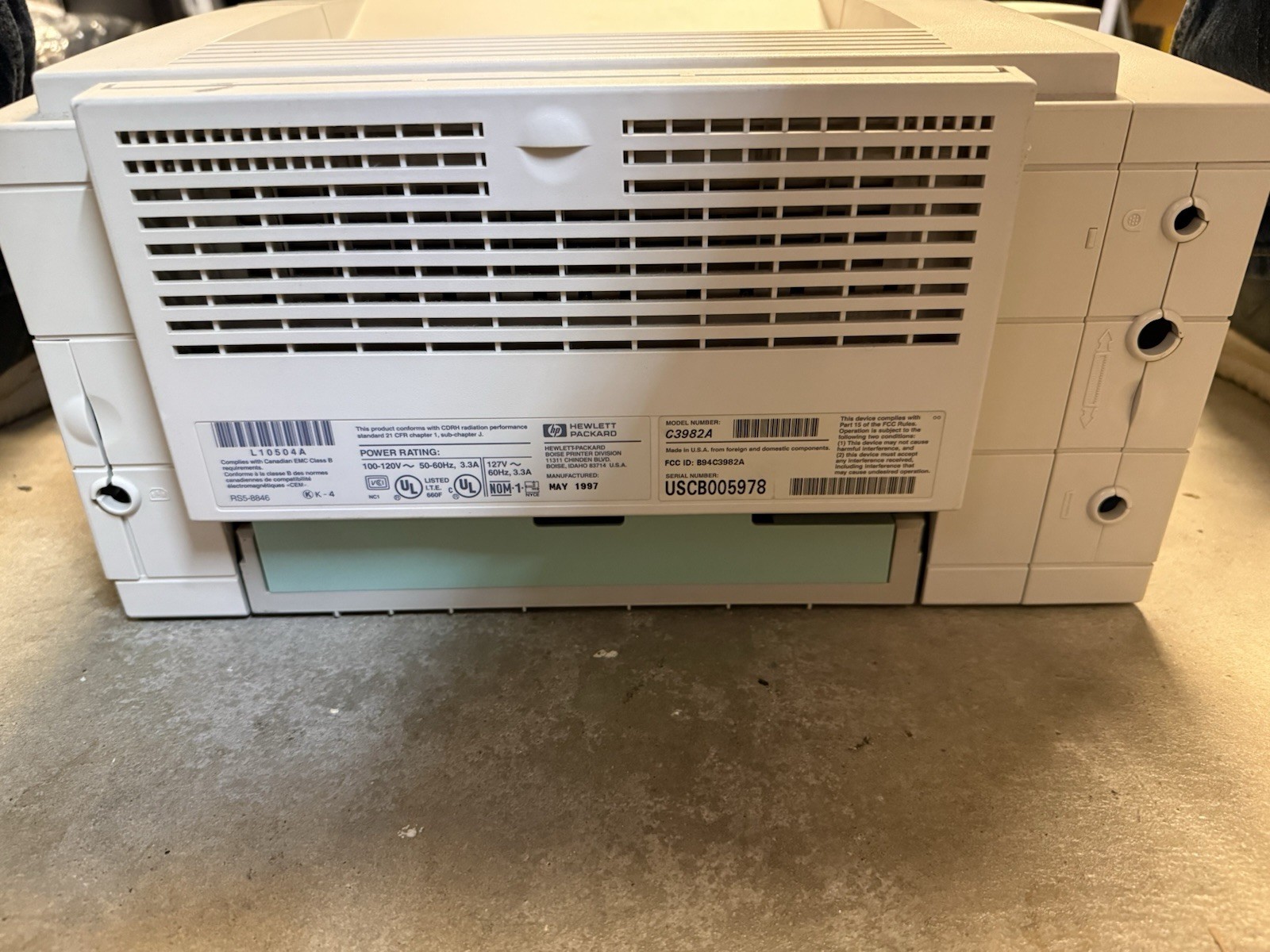 HP LaserJet 6MP C3982A B&W Laser Printer 600x600 DPI 3MB 8ppm Parallel working
