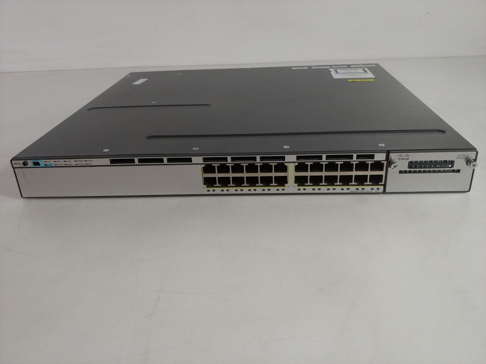Cisco Catalyst WS-C3750X-24P-S 24-Port Gigabit Managed PoE+ Ethernet Switch