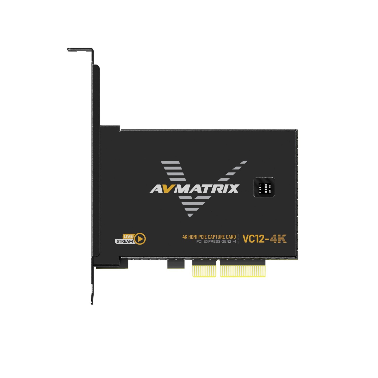 AVMATRIX VC12-4K HDMI Pcie Capture Card 1-Ch HDMI 2.0 Loop-Out Input YUY2